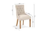Chaises de Salle à Manger FANCYA Sable - 56 x 60 cm