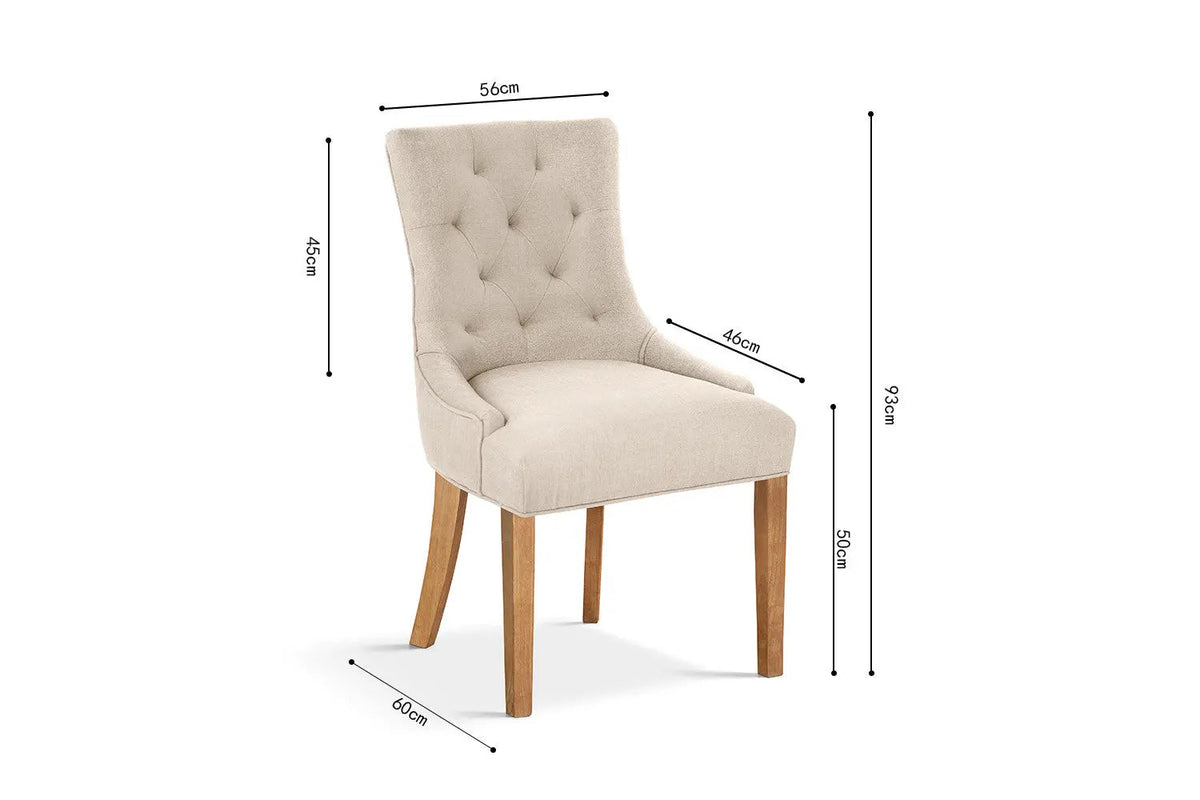 Chaises de Salle à Manger FANCYA Sable - 56 x 60 cm