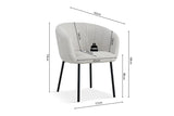 Chaises de Salle à Manger SAVINA avec Accoudoirs - 57 x 62 cm