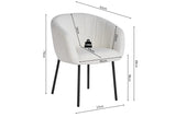 Chaises de Salle à Manger SAVINA avec Accoudoirs - 57 x 62 cm