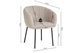 Chaises de Salle à Manger SAVINA avec Accoudoirs - 57 x 62 cm