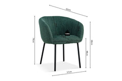 Chaises de Salle à Manger SAVINA avec Accoudoirs - 57 x 62 cm