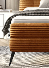 LUCY – Lit Coffre Box Spring avec Matelas Bonnell