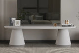 Meuble TV Effet Ciment Ecru TAVINA pour votre salon - 160 cm