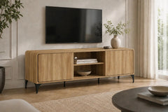 Meuble TV FLORANCYA Décor Chêne Naturel - 170 x 40 cm