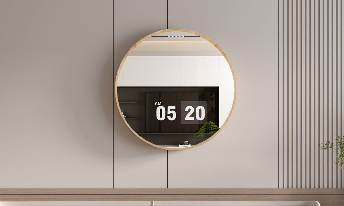 ROXY – Miroir Chêne vieilli – 80 x 80 cm