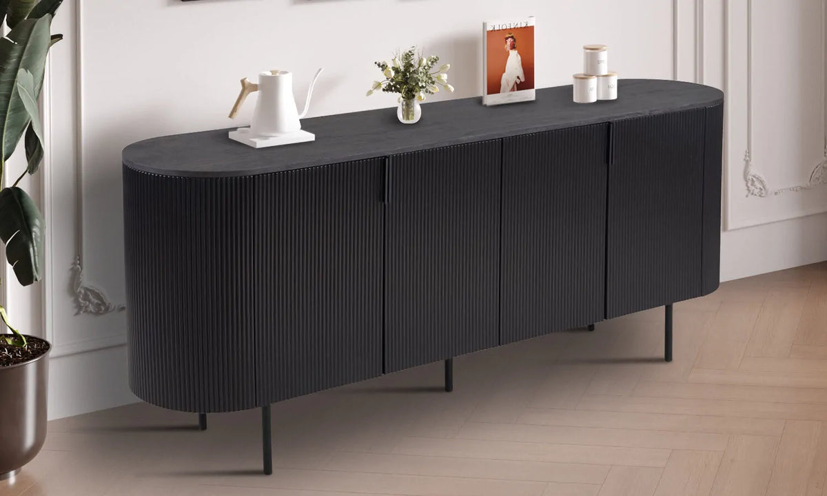 LAGOS – Bahut de salon effet brun foncé – 200 cm