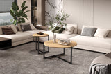 POLA – Set de 2 Tables Basses Effet Chêne Vieilli
