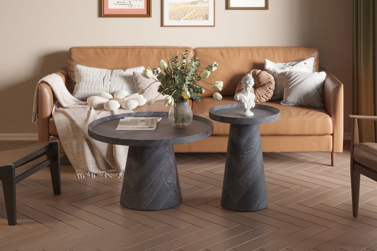 MANUS – Table Basse Gris Foncé – 80 cm