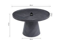 MANUS – Table Basse Gris Foncé – 80 cm