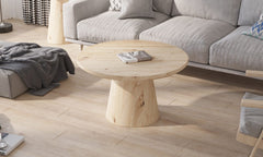 LUKAS – Table Basse Effet Chêne Vieilli – 80cm