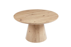 LUKAS – Table Basse Effet Chêne Vieilli – 80cm