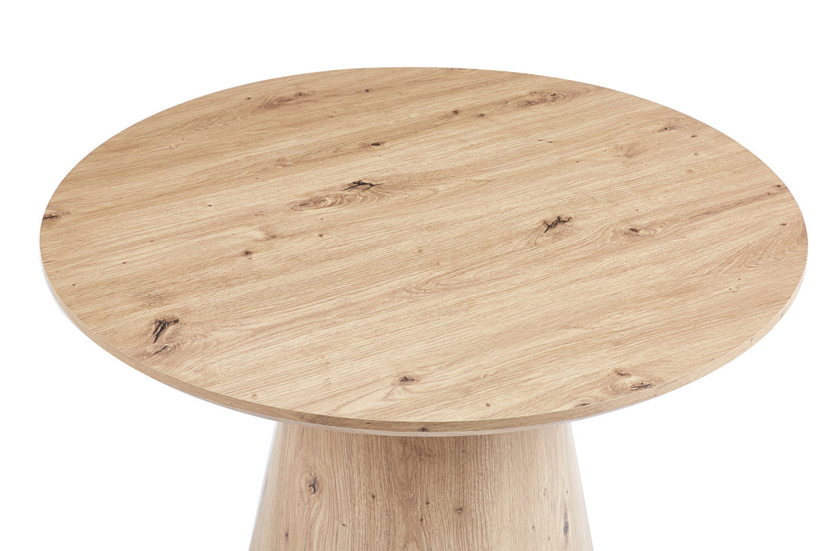 LUKAS – Table Basse Effet Chêne Vieilli – 80cm