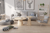 LUKAS – Table Basse Effet Chêne Vieilli – 80cm