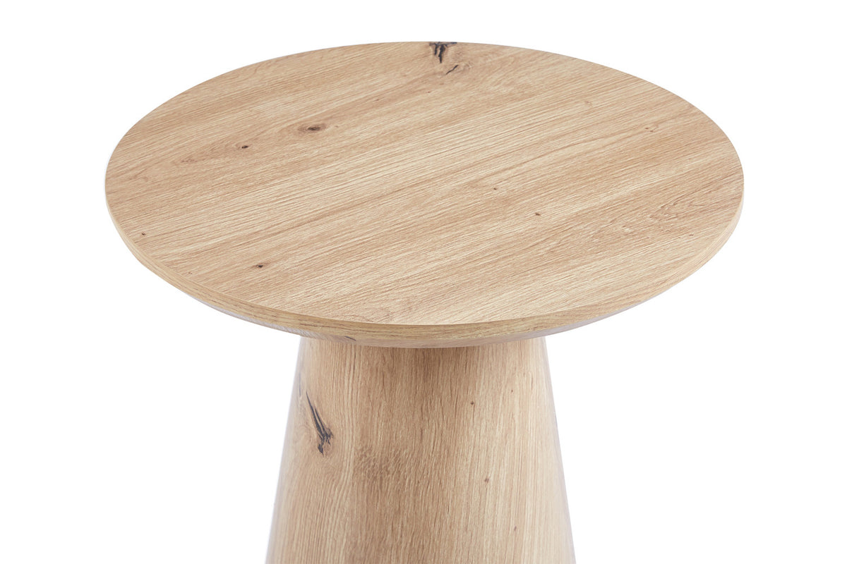 LUKAS – Table Basse Effet Chêne Vieilli – 45 cm