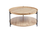 DALINA – Table Basse Effet Chêne Vieilli – 80 cm