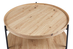 DALINA – Table Basse Effet Chêne Vieilli – 80 cm