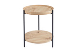 DALINA – Table Basse Effet Chêne Vieilli – 45 cm