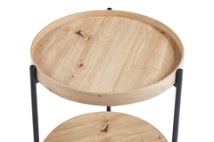 DALINA – Table Basse Effet Chêne Vieilli – 45 cm