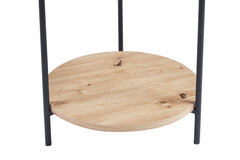 DALINA – Table Basse Effet Chêne Vieilli – 45 cm