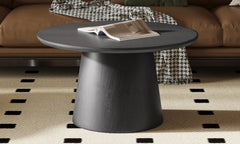 MIKLOS – Table Basse Ronde Décor Brun foncé – 80 cm