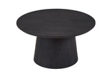 MIKLOS – Table Basse Ronde Décor Brun foncé – 80 cm