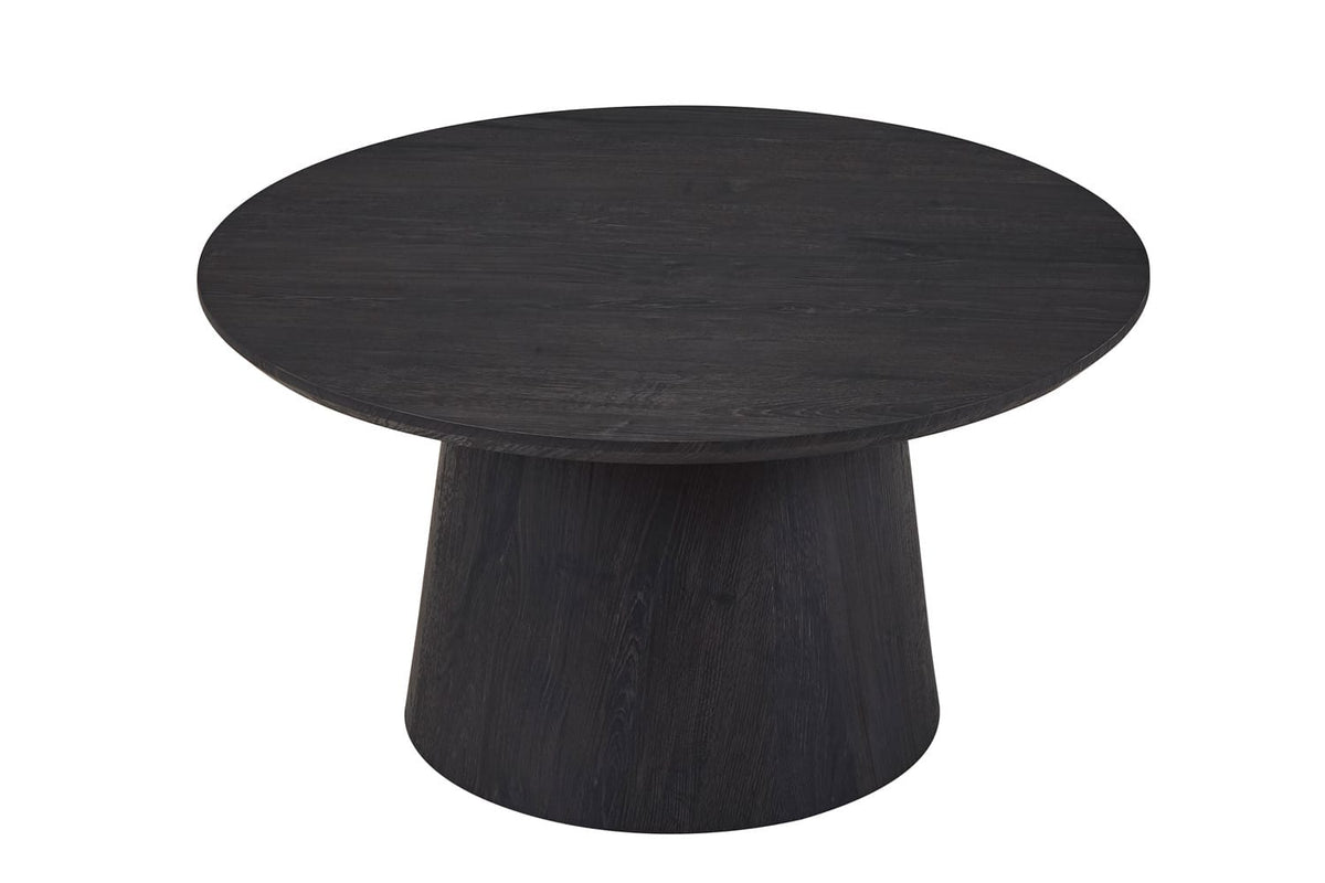 MIKLOS – Table Basse Ronde Décor Brun foncé – 80 cm