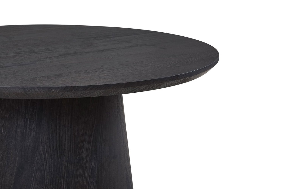 MIKLOS – Table Basse Ronde Décor Brun foncé – 80 cm