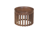 NOAH – Set de 2 Tables Basses Ronde en Bois de manguier Brun Clair