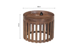 NOAH – Set de 2 Tables Basses Ronde en Bois de manguier Brun Clair