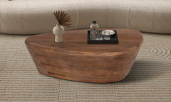 Evan – Table Basse en Bois de Manguier Brun Clair – 107 cm