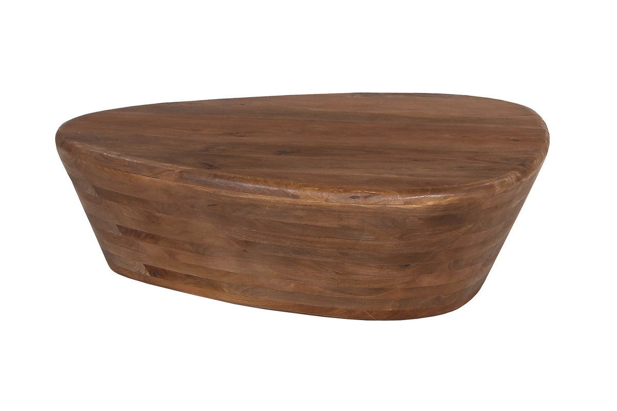 Evan – Table Basse en Bois de Manguier Brun Clair – 107 cm