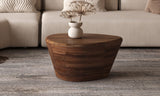 MATTEO – Table Basse en Bois de Manguier Brun Clair – 70 cm