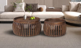 CORRY – Set de 2 Tables basses en Bois de manguier Brun clair