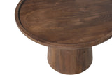 JULES – Table Basse Ronde en Bois de Manguier Brun clair – 65 x 40 cm