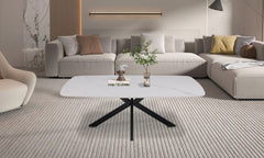 APOLLO – Table basse Ovale en Pierre – 130 x 70 cm