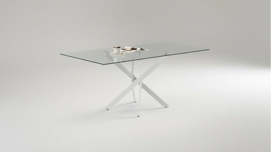 LASI – Table à manger en verre – 160 cm