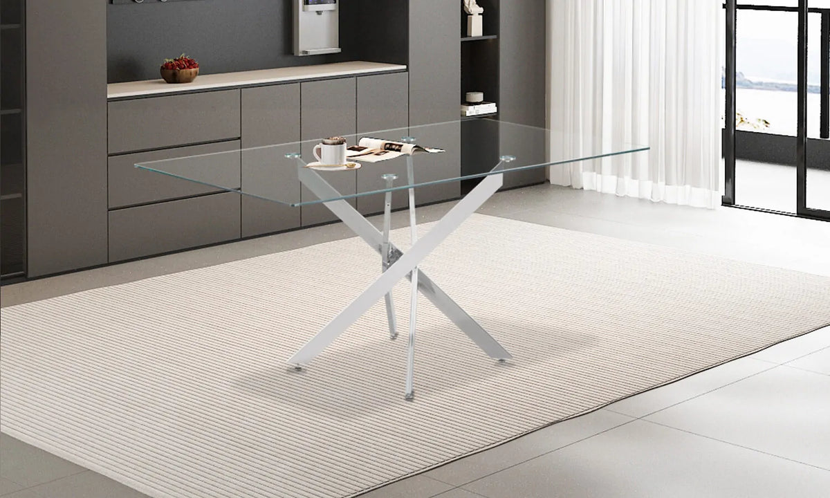 LASI – Table à manger en verre – 160 cm