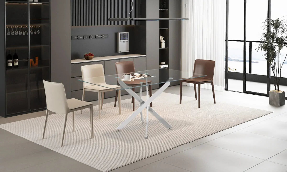 LASI – Table à manger en verre – 160 cm