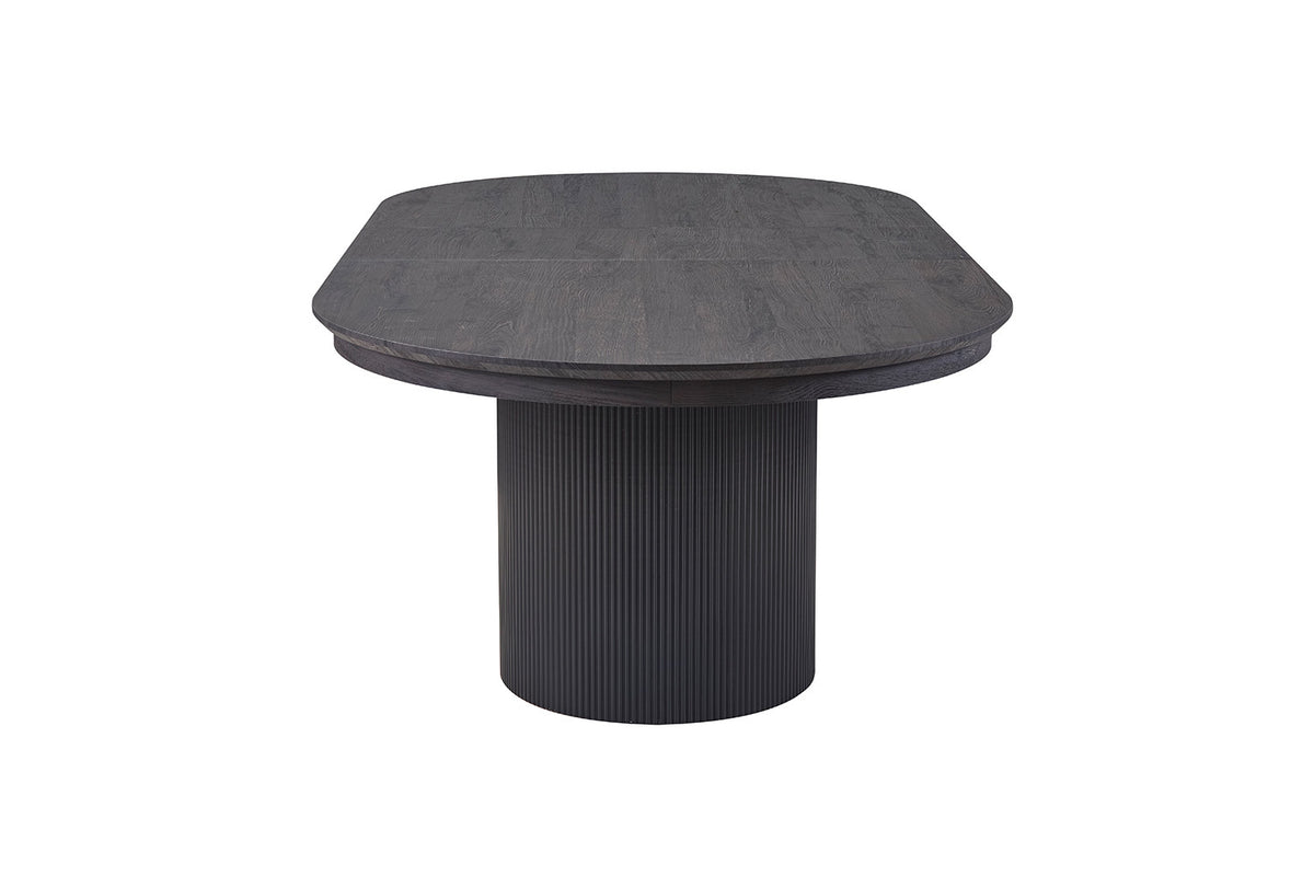 LAGOS – Table Extensible Ovale Effet Brun Foncé – 180-220 cm