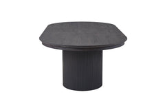 LAGOS – Table Extensible Ovale Effet Brun Foncé – 180-220 cm