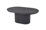 LAGOS – Table Extensible Ovale Effet Brun Foncé – 180-220 cm
