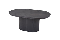 LAGOS – Table Extensible Ovale Effet Brun Foncé – 180-220 cm