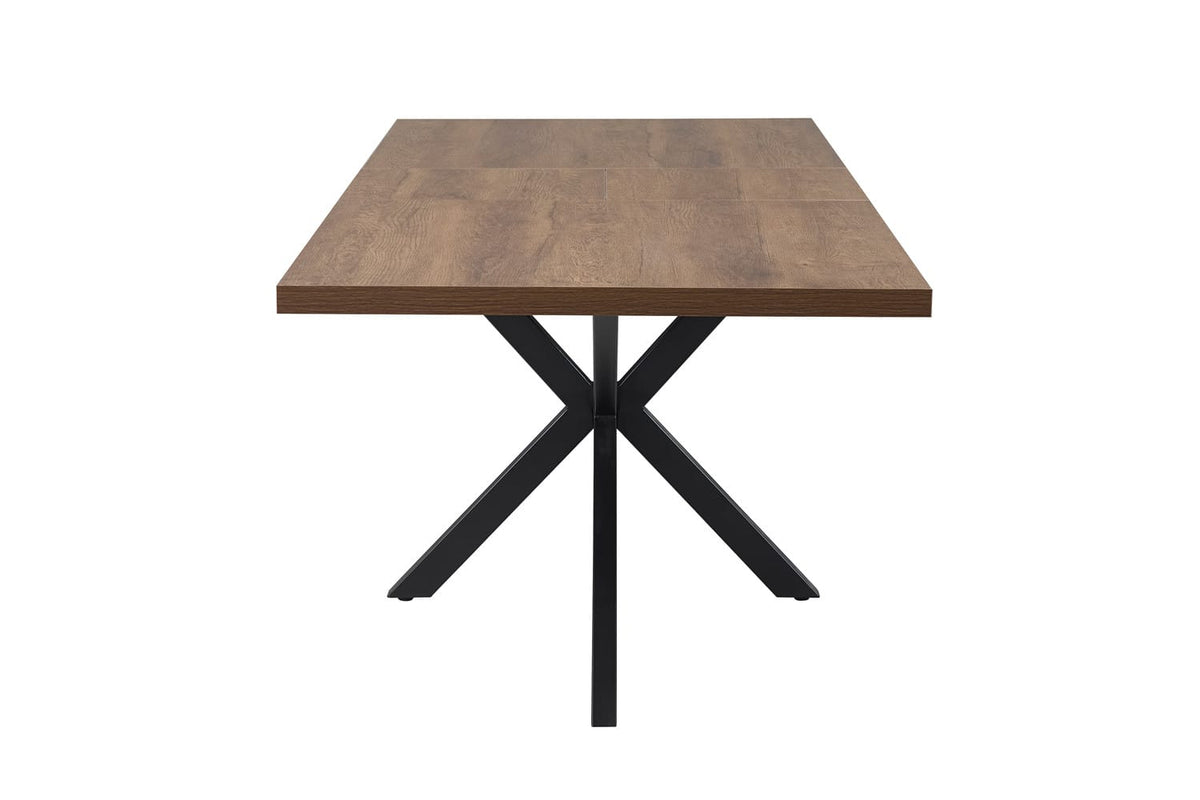 KOS – Table à Manger Extensible Décor Brun foncé – 160 à 200 cm