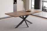 KOS – Table à Manger Extensible Décor Brun foncé – 160 à 200 cm