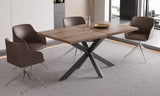 KOS – Table à Manger Extensible Décor Brun foncé – 160 à 200 cm