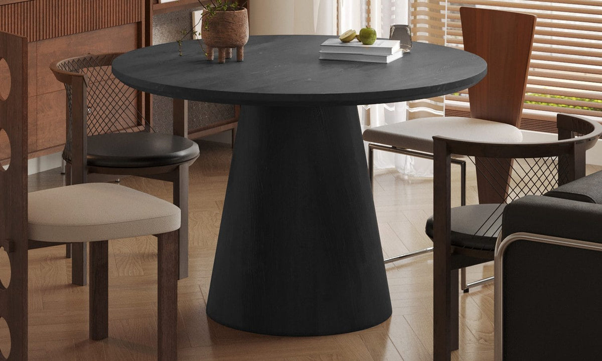 MIKLOS – Table à Manger Décor Brun foncé – 120 cm