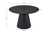 MIKLOS – Table à Manger Décor Brun foncé – 120 cm