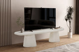 FARO – Meuble TV organique effet ciment – 160 cm