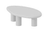 Table Basse Effet Ciment Ecru TAVINA - 120 cm